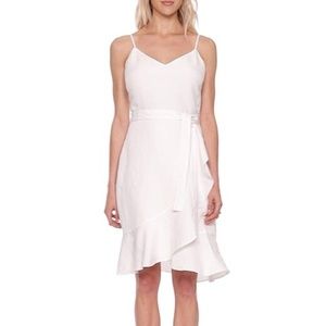 TODAY ONLY !! Banana republic Linen-Blend Ruffle Wrap Dress